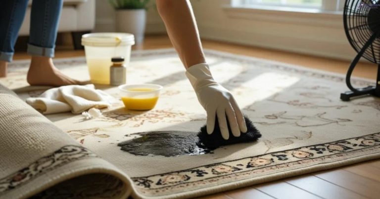 How to Clean an Area Rug Without Moving It